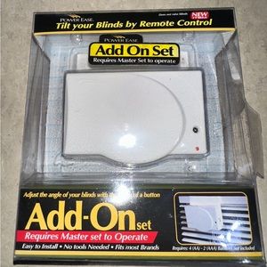 (1) Brand New New Power Ease Open Close Blinds Add On Unit No Remote HTF